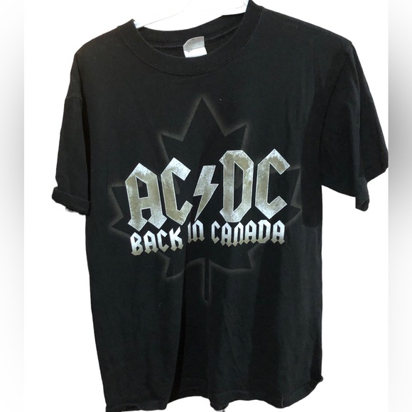 ACDC Back in Canada 2009 Concert T-Shirt Double sided Medium anvil tag - Picture 2 of 9